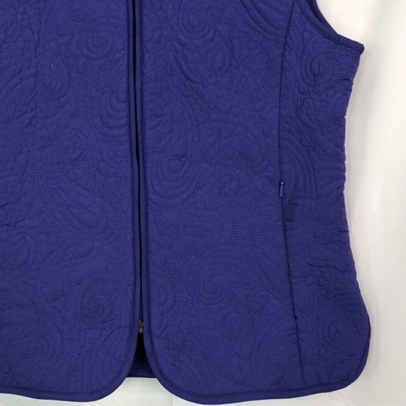 Pendleton Women’s Blue Quilted Vest Hidden Pocket Size XS - Picture 5 of 11